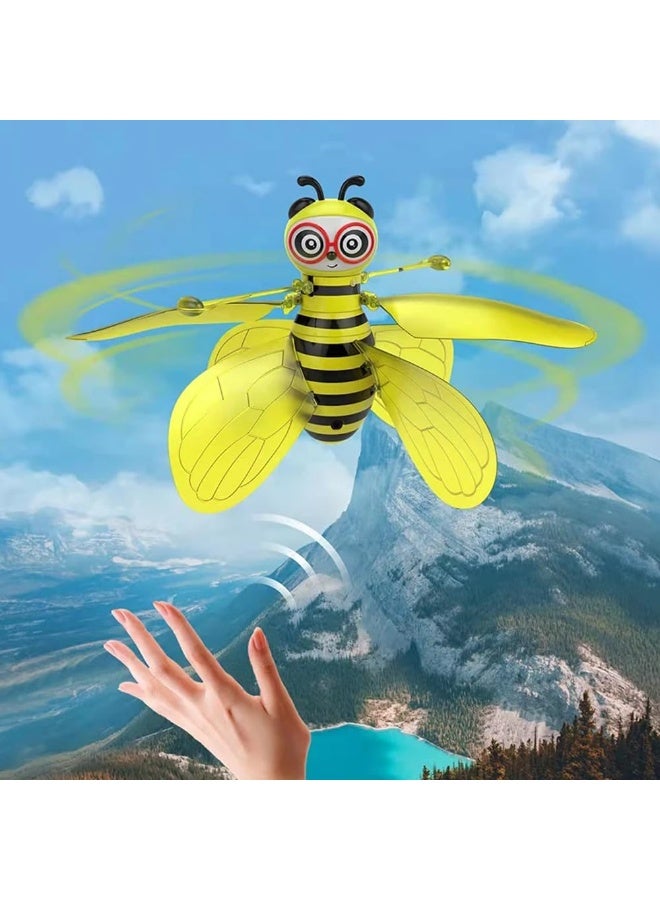 Mini Infrared Hand-Controlled Flying Bee Drone – Rechargeable LED Induction Flying Ball Toy – Remote-Free Hovering Drone with Motion Sensor Technology for Indoor Fun (Ages 6+) - Image 2